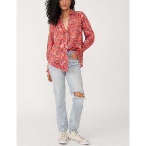 NWOT Free People Wild Gardenia Blouse